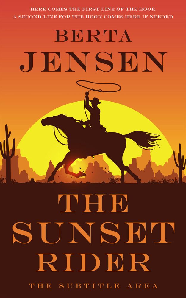 Front view of Flame Pea #26435 - Premade Western Book Cover | BookCoverZone