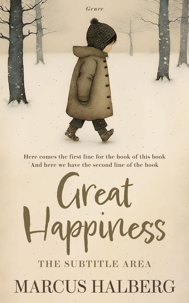 Front view of Stark White #26870 - Premade Nature Book Cover | BookCoverZone