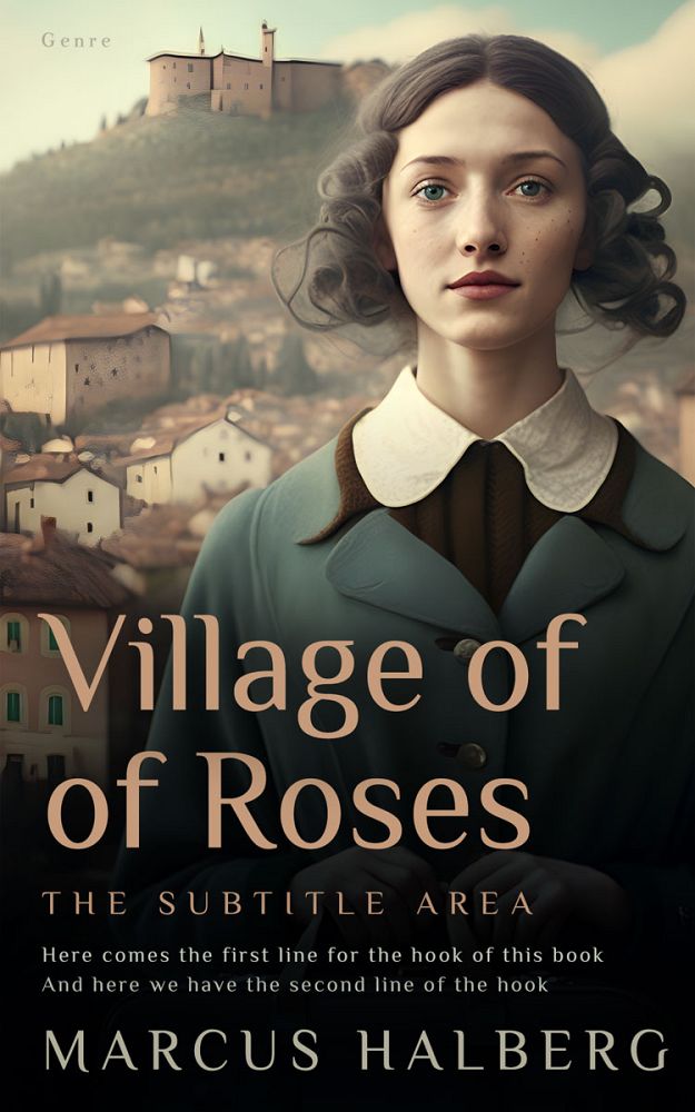 Front view of Akaroa #27082 - Premade Romance Book Cover | BookCoverZone