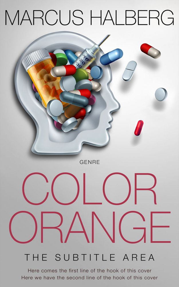 Front view of Silver Sand #27379 - Premade Medical Book Cover | BookCoverZone