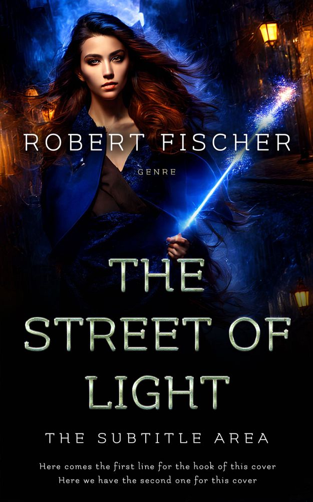 Front view of Ebony #28126 - Premade Fantasy Book Cover | BookCoverZone