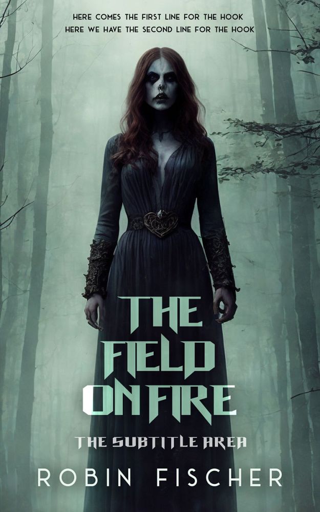 Front view of Viridian Green #28308 - Premade Horror Book Cover | BookCoverZone