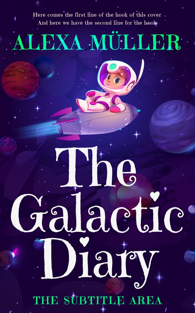 Front view of Violet #29240 - Premade Science Fiction Book Cover | BookCoverZone