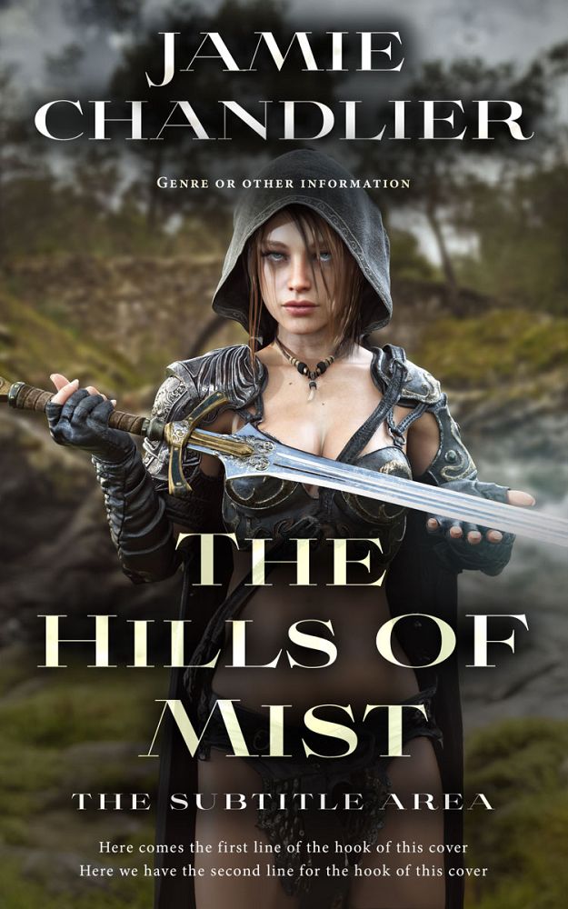 Front view of Rangitoto #31067 - Premade Fantasy Book Cover | BookCoverZone