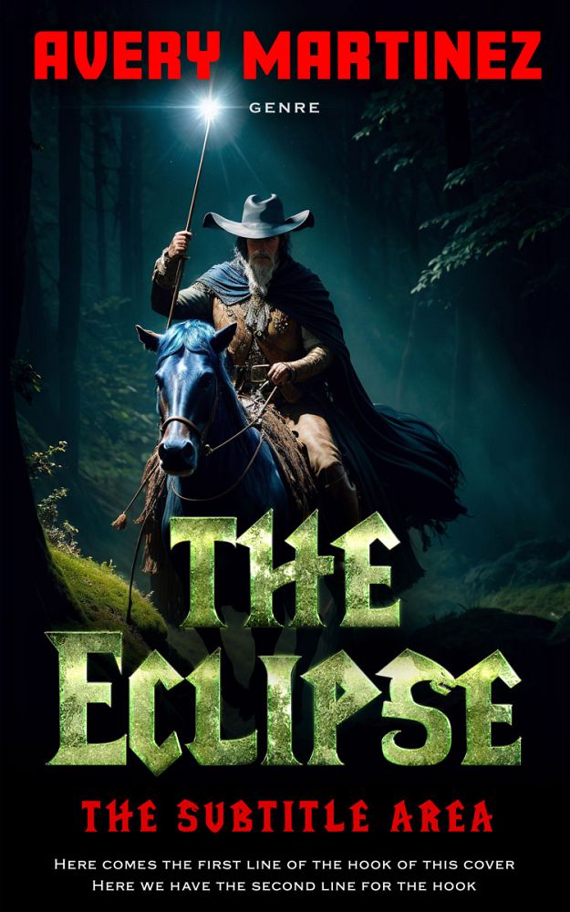 Front view of Black Bean #31265 - Premade Fantasy Book Cover | BookCoverZone