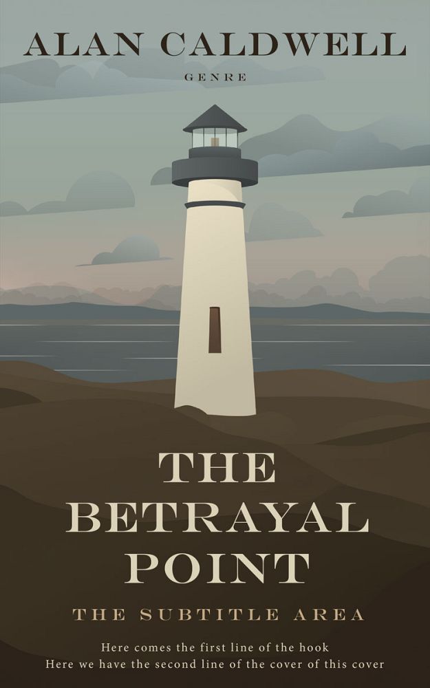 Front view of Taupe #31309 - Premade Literary Fiction Book Cover | BookCoverZone