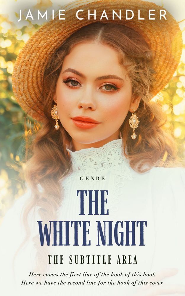 Front view of Satin Linen #31355 - Premade Historical Book Cover | BookCoverZone