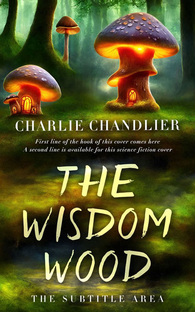 Front view of Woodrush #31672 - Premade Fantasy Book Cover | BookCoverZone