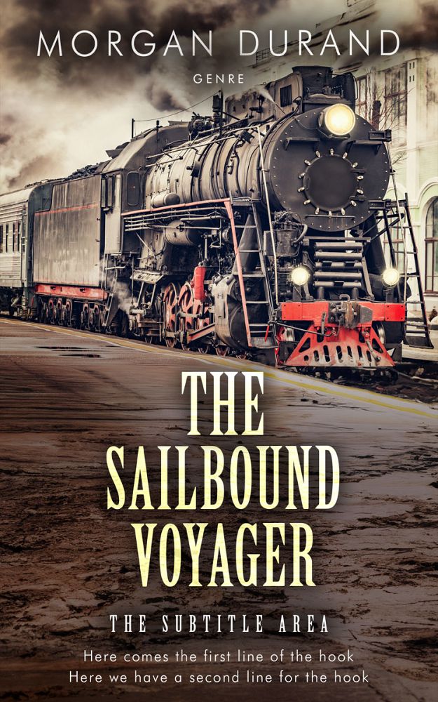 Front view of Woody Brown #32149 - Premade Travel Book Cover | BookCoverZone