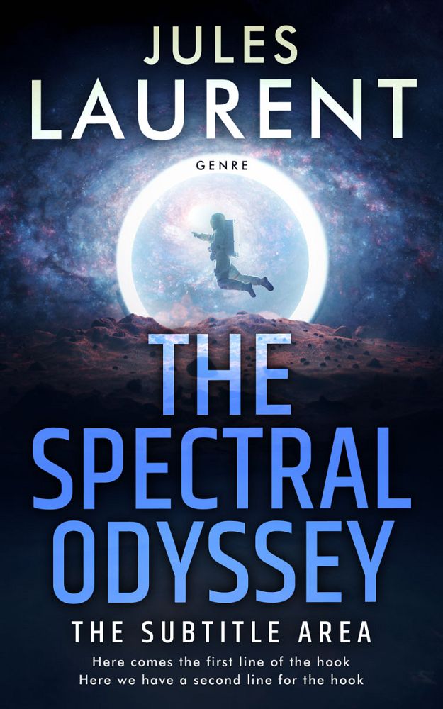 Front view of Black #32189 - Premade Science Fiction Book Cover | BookCoverZone