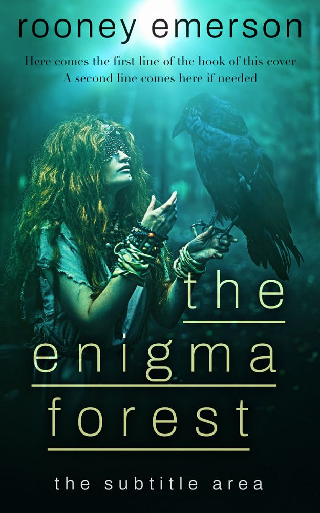 Front view of Bottle Green #32402 - Premade Fantasy Book Cover | BookCoverZone