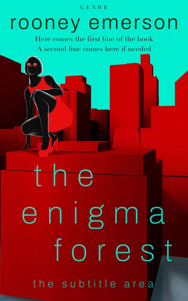 Front view of Bright Turquoise #32413 - Premade Mystery & Thriller & Suspense Book Cover | BookCoverZone