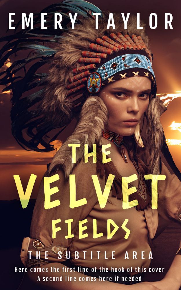 Front view of Jon #32454 - Premade Western Book Cover | BookCoverZone