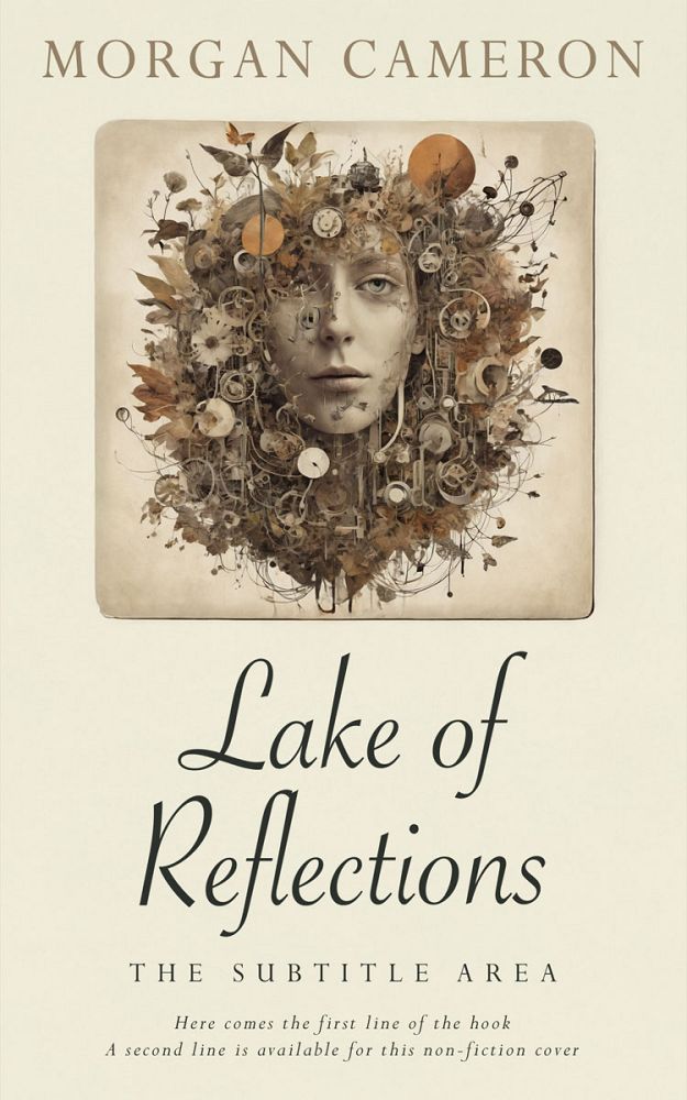 Front view of White Rock #32974 - Premade Poetry Book Cover | BookCoverZone
