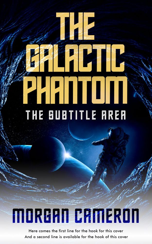 Front view of Black #33203 - Premade Science Fiction Book Cover | BookCoverZone