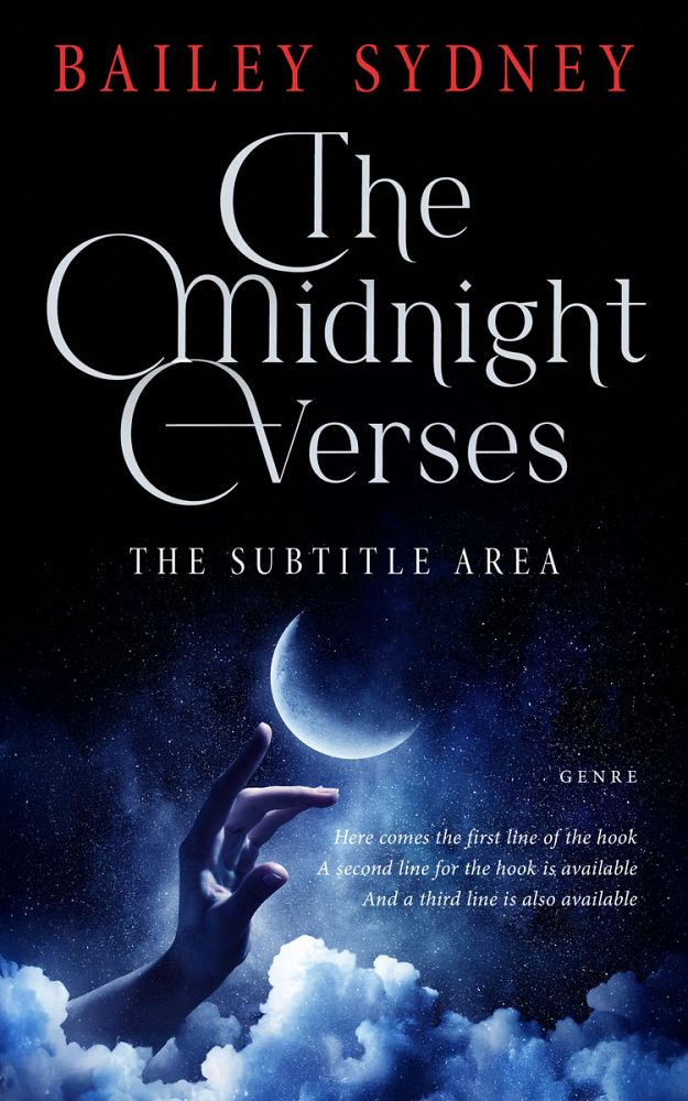 Front view of Ebony #33340 - Premade Fantasy Book Cover | BookCoverZone