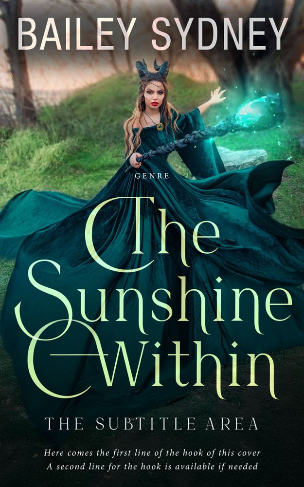 Front view of Gable Green #33341 - Premade Fantasy Book Cover | BookCoverZone