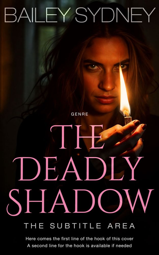Front view of Black #33500 - Premade Mystery & Thriller & Suspense Book Cover | BookCoverZone