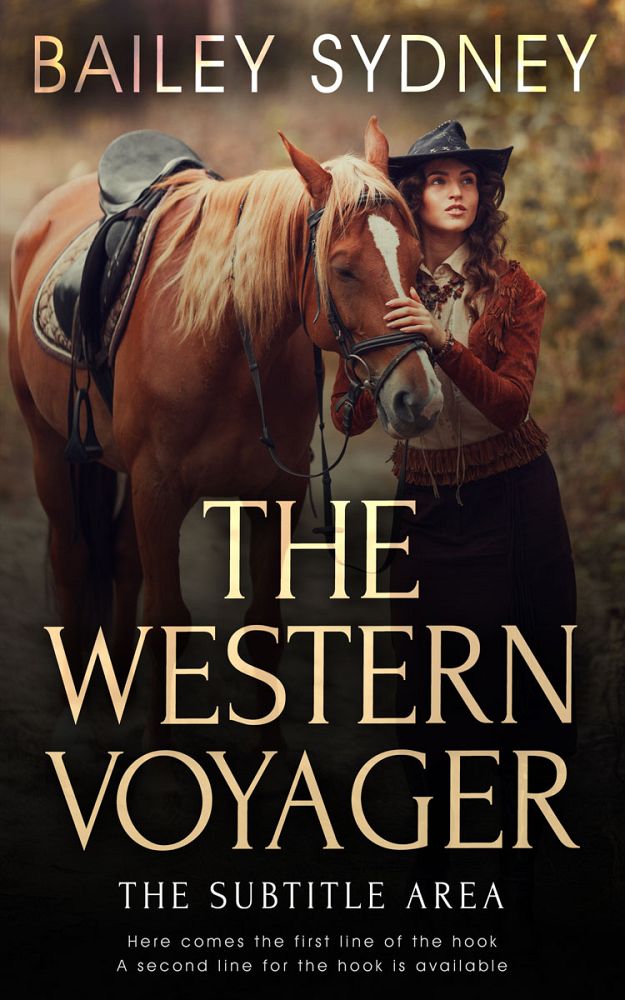 Front view of Zeus #33519 - Premade Western Book Cover | BookCoverZone