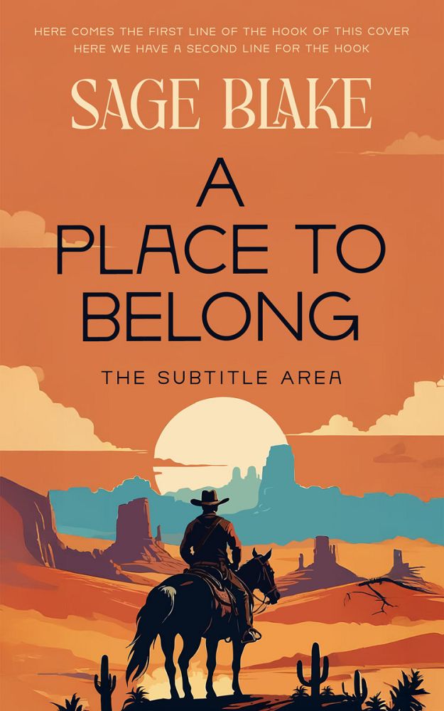 Front view of Raw Sienna #34173 - Premade Action & Adventure Book Cover | BookCoverZone