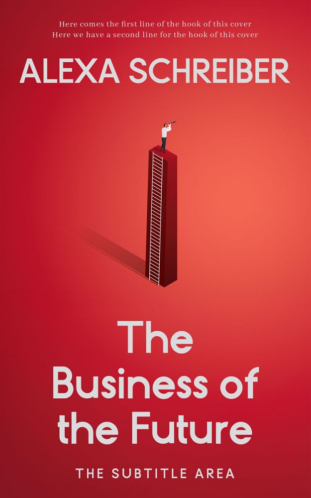 Front view of Persian Red #34664 - Premade Business Book Cover | BookCoverZone
