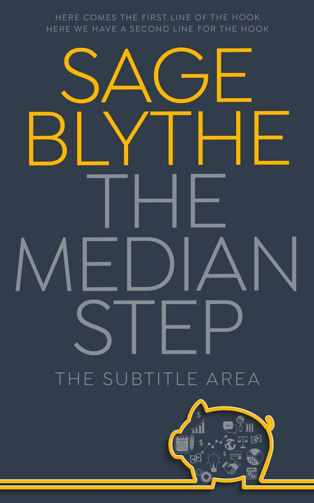 Front view of Oxford Blue #34942 - Premade Business Book Cover | BookCoverZone