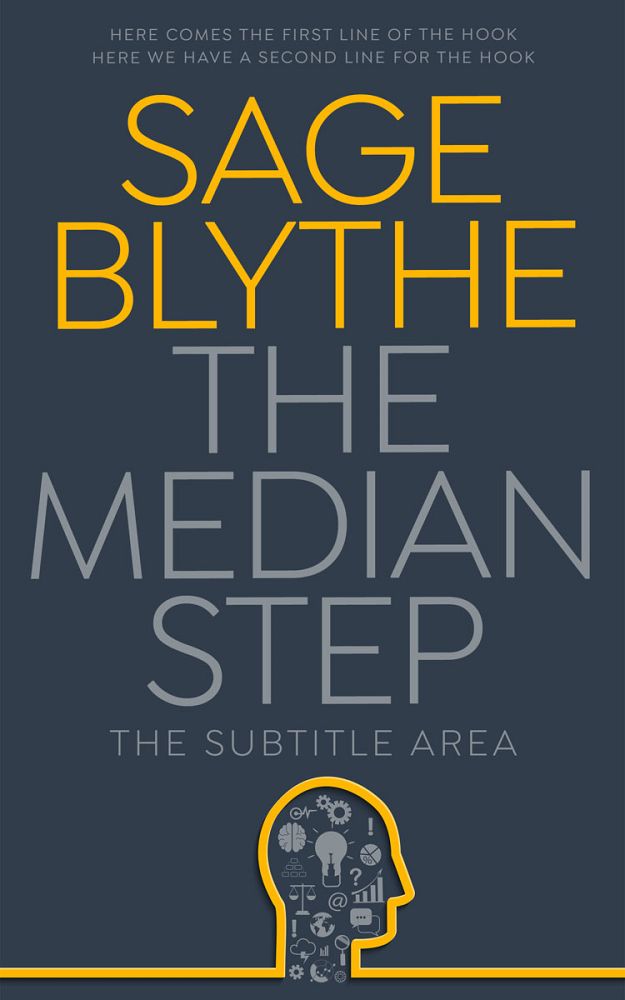 Front view of Oxford Blue #34943 - Premade Abstract Book Cover | BookCoverZone