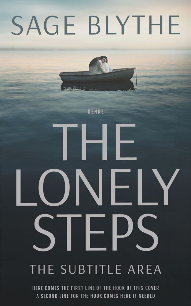 Front view of Mist Gray #34995 - Premade Travel Book Cover | BookCoverZone