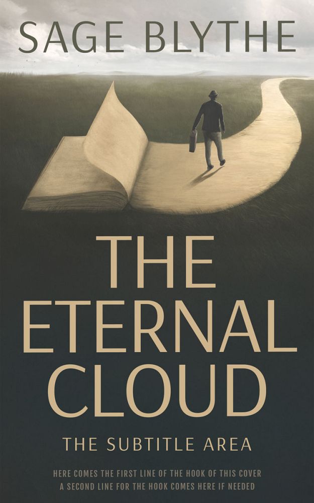 Front view of Lunar Green #34997 - Premade Travel Book Cover | BookCoverZone