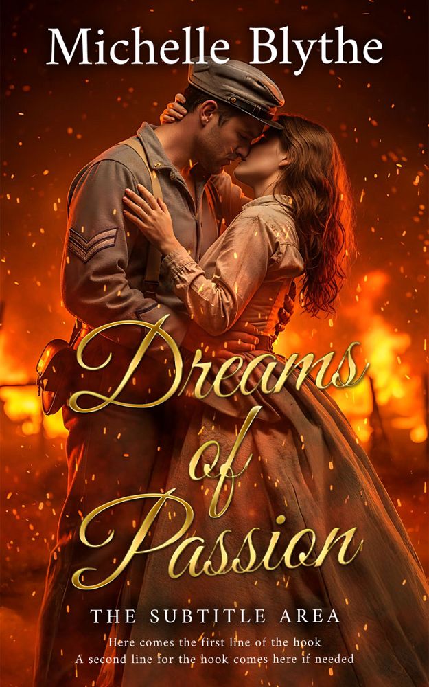 Front view of Bronze #35148 - Premade Romance Book Cover | BookCoverZone