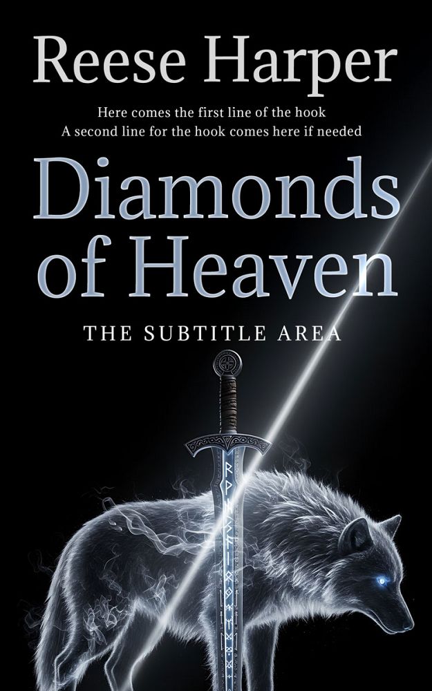 Front view of Cadet Blue #35329 - Premade Fantasy Book Cover | BookCoverZone