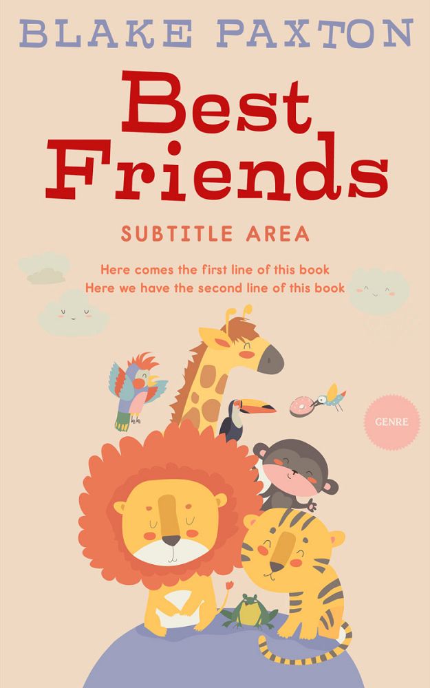 Front view of Bone #50081 - Premade Children's Book Cover | BookCoverZone