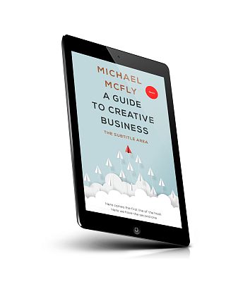 book cover on a tablet view