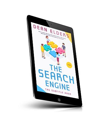 book cover on a tablet view