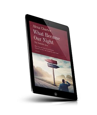 book cover on a tablet view