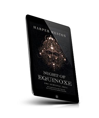 book cover on a tablet view