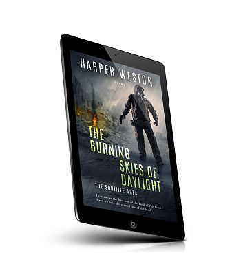 book cover on a tablet view