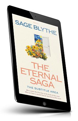 book cover on a tablet view