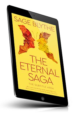 book cover on a tablet view