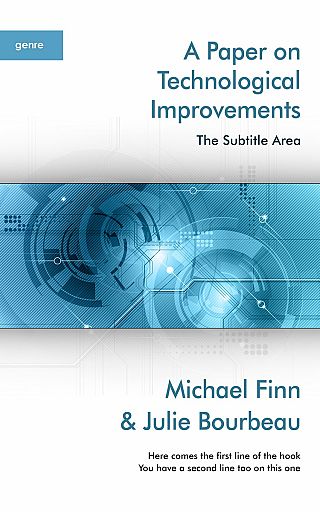 3D mockup of Boston Blue #1406 - Premade Abstract Book Cover | BookCoverZone