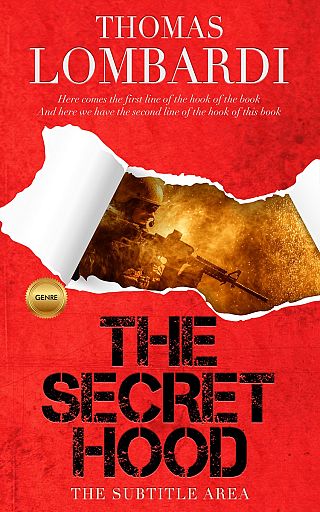 3D mockup of Alizarin Crimson #2158 - Premade Action & Adventure Book Cover | BookCoverZone