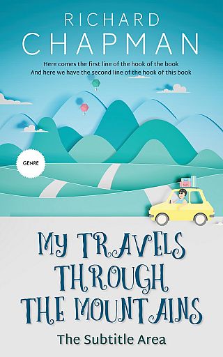 3D mockup of Geyser #2307 - Premade Travel Book Cover | BookCoverZone