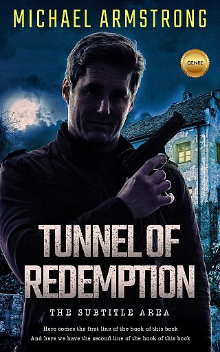 3D mockup of Ebony #2404 - Premade Action & Adventure Book Cover | BookCoverZone