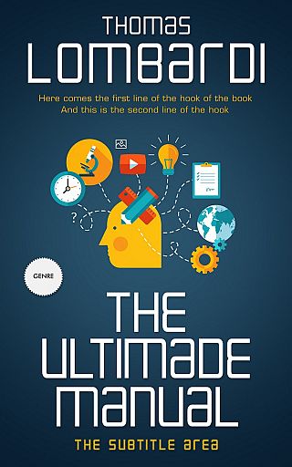 3D mockup of Nile Blue #2436 - Premade Education Book Cover | BookCoverZone