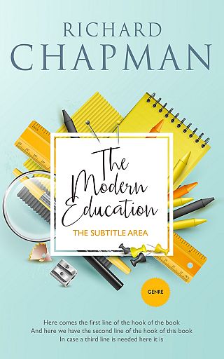 3D mockup of Ziggurat #2684 - Premade Education Book Cover | BookCoverZone