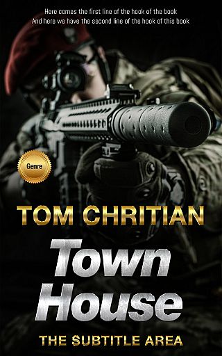 3D mockup of Heathered Gray #3061 - Premade Action & Adventure Book Cover | BookCoverZone