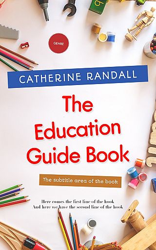 3D mockup of Dawn Pink #3141 - Premade Education Book Cover | BookCoverZone