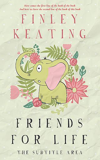 3D mockup of Satin Linen #4919 - Premade Children's Book Cover | BookCoverZone