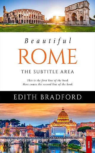 3D mockup of Antique Brass #5303 - Premade Travel Book Cover | BookCoverZone