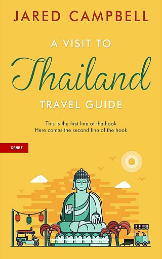 3D mockup of Cream Can #5454 - Premade Travel Book Cover | BookCoverZone